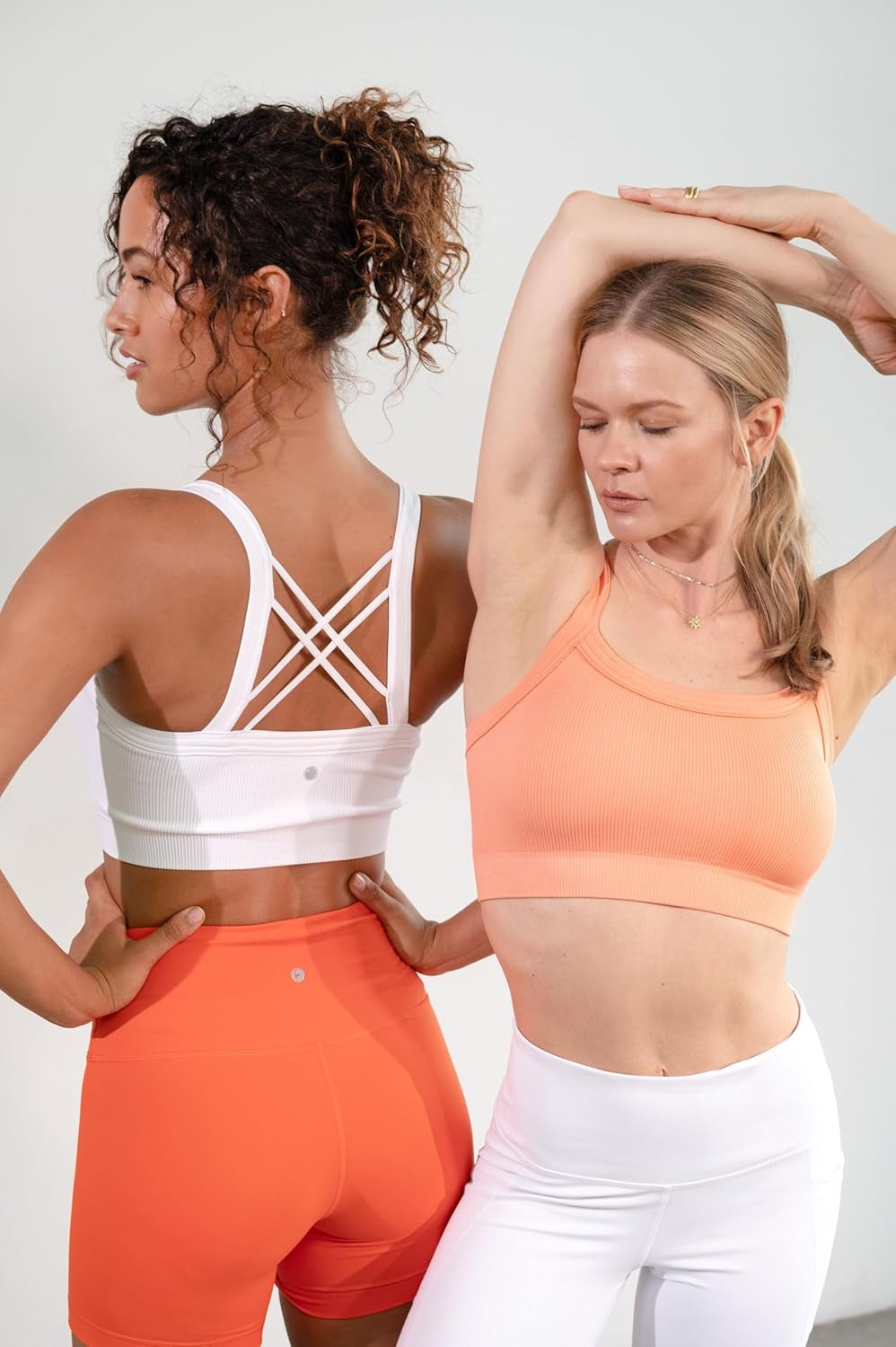 High Waisted Running Yoga Shorts Tummy Control 5” Workout Biker Shorts for Women 2 Pack